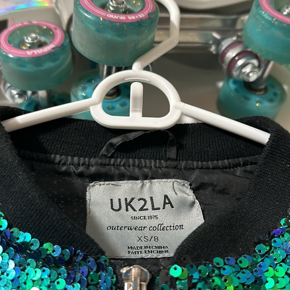 {Festival Collection} Women Sequin Bomber jacket, XS - Picture 4 of 5